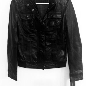 Black Rivet Women's Black Leather Jacket